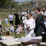 Eerste buiten huwelijken in tuin Sint-Pietersabdij Gent